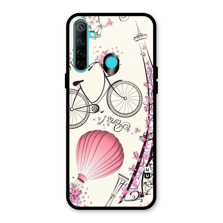 Flower Clipart Glass Back Case for Realme Narzo 10