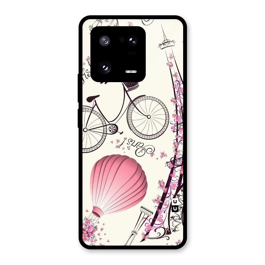 Flower Clipart Glass Back Case for Xiaomi 13 Pro