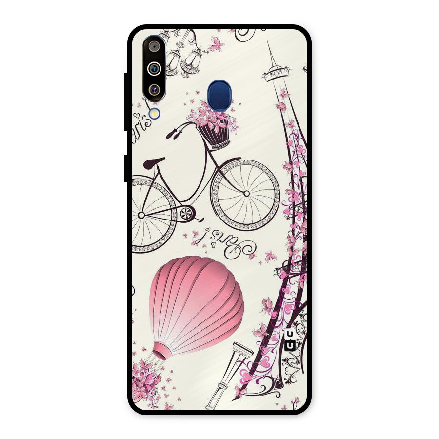 Flower Clipart Metal Back Case for Galaxy M30