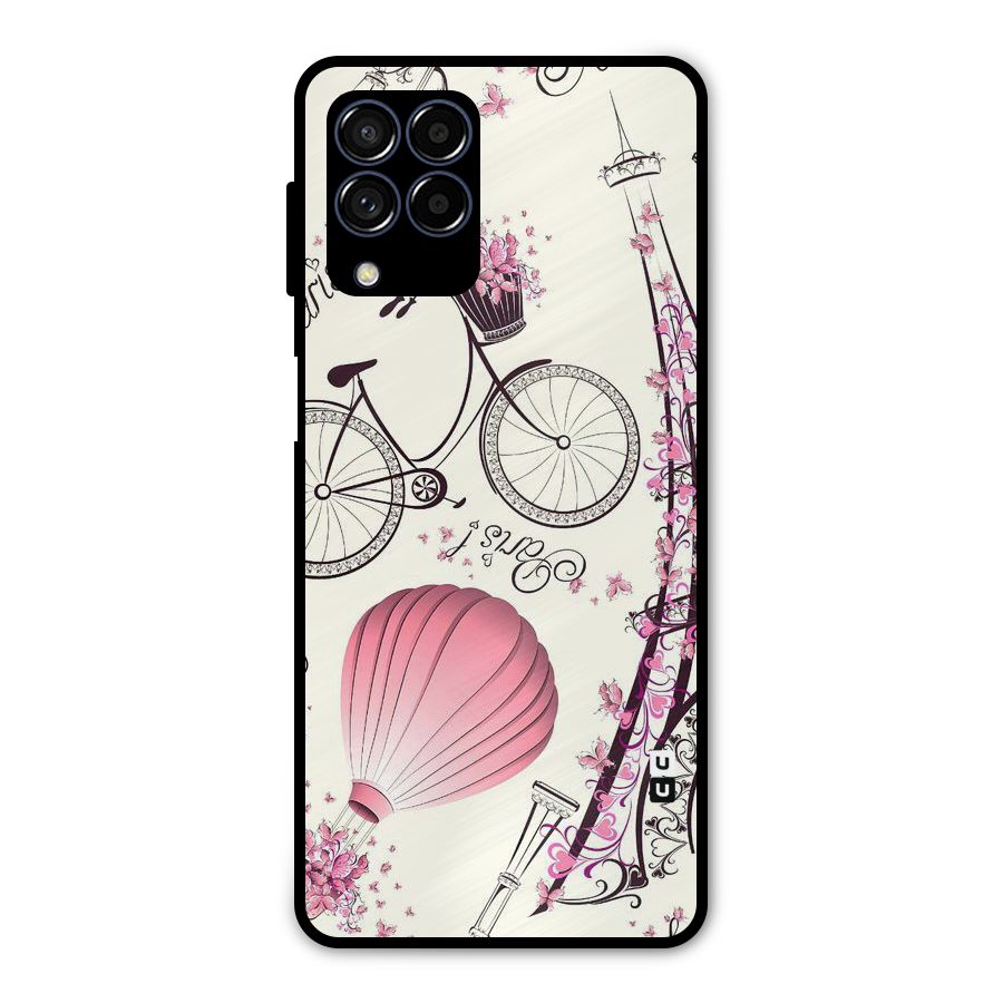 Flower Clipart Metal Back Case for Galaxy M53 5G