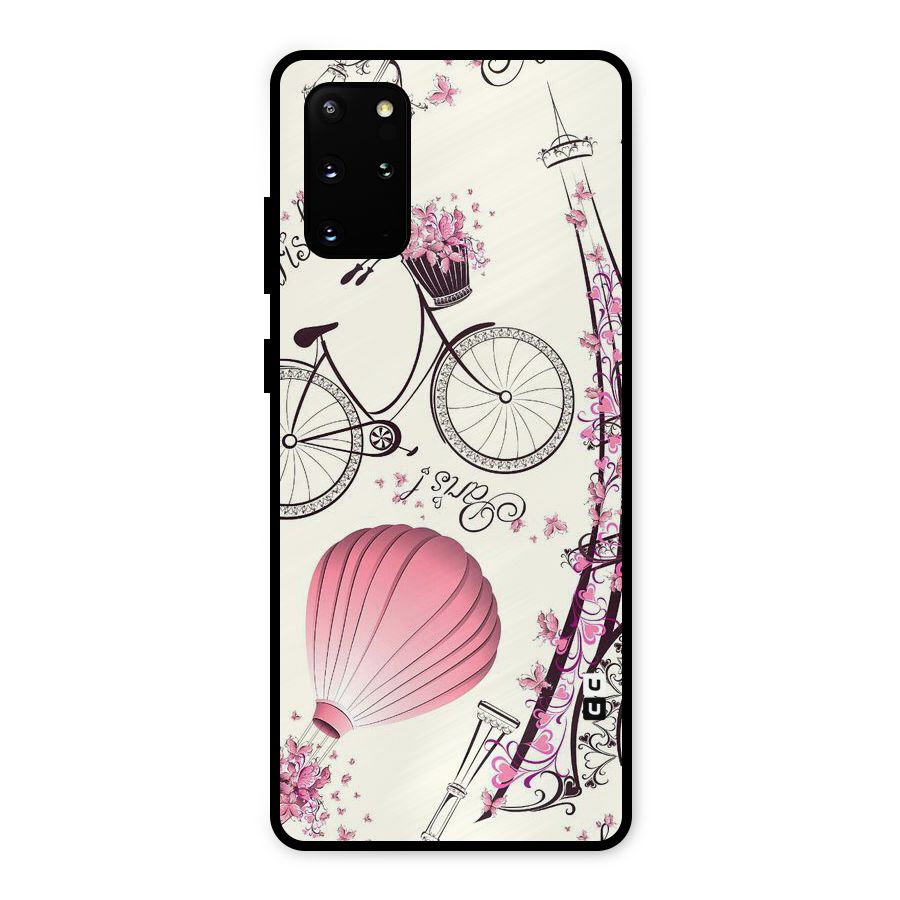 Flower Clipart Metal Back Case for Galaxy S20 Plus