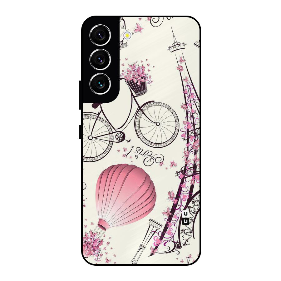 Flower Clipart Metal Back Case for Galaxy S22 5G
