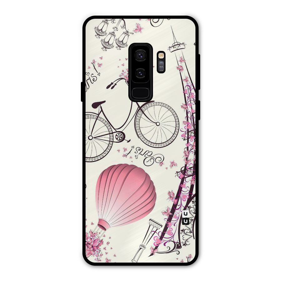 Flower Clipart Metal Back Case for Galaxy S9 Plus