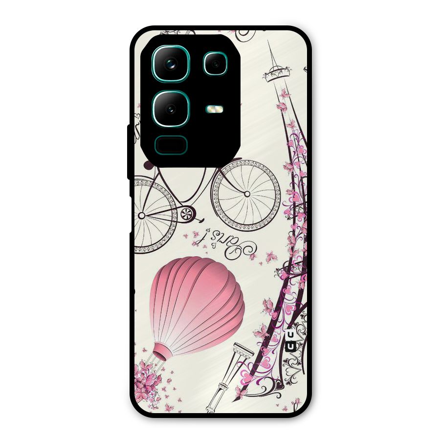 Flower Clipart Metal Back Case for Infinix Note 50x