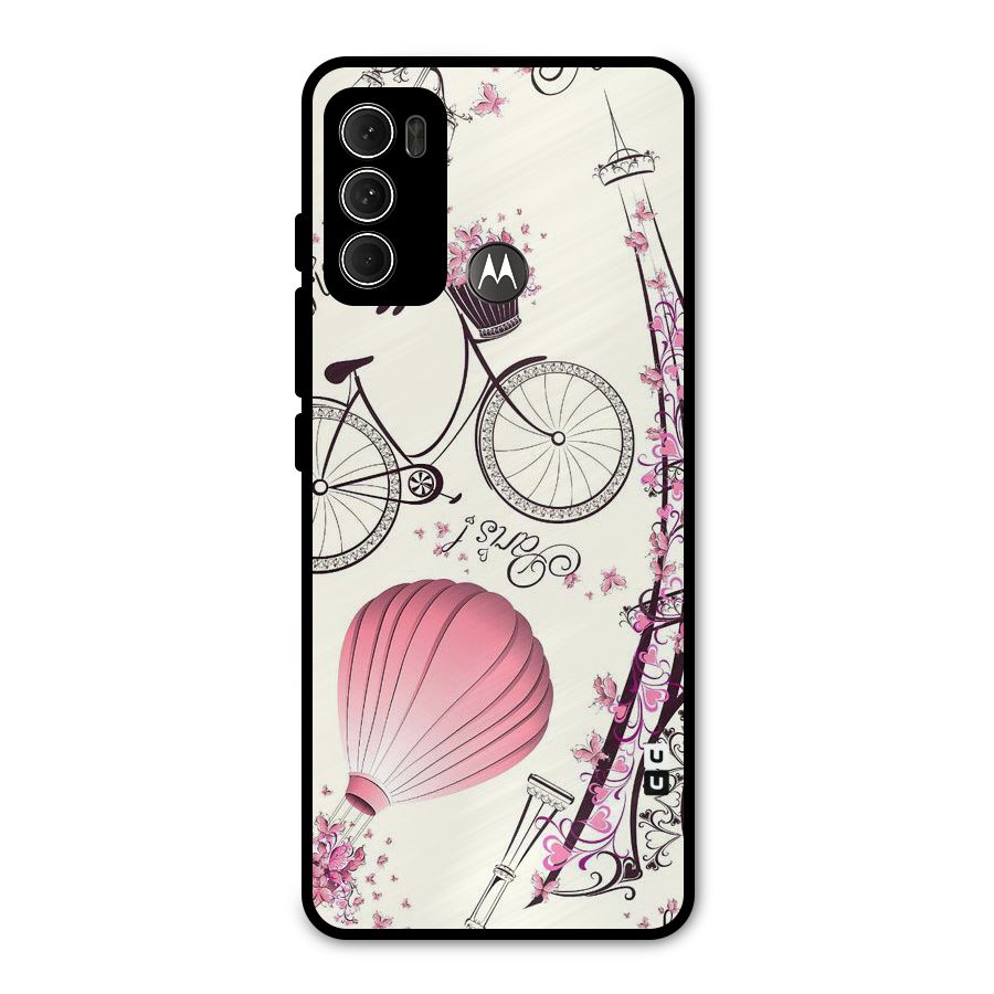 Flower Clipart Metal Back Case for Moto G60