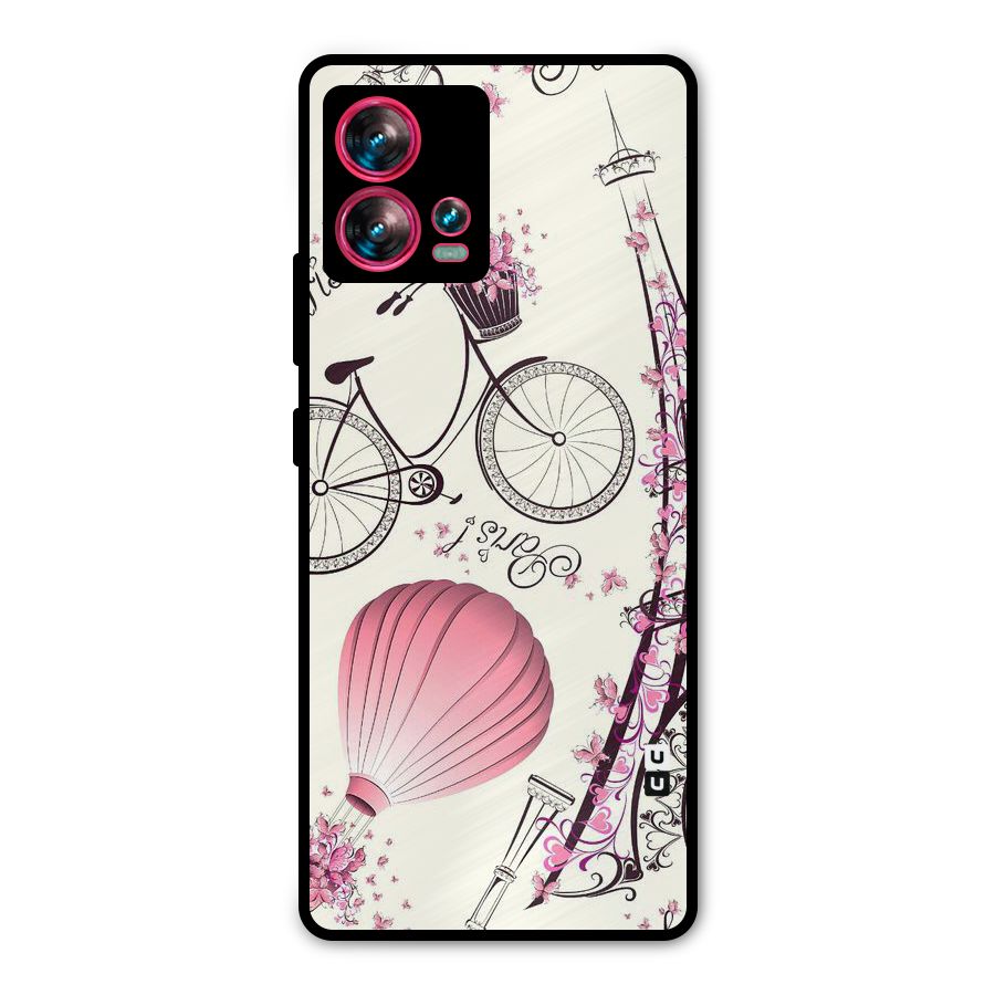 Flower Clipart Metal Back Case for Motorola Edge 30 Fusion