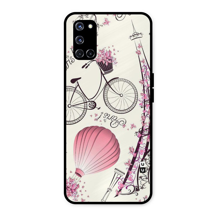 Flower Clipart Metal Back Case for Oppo A52