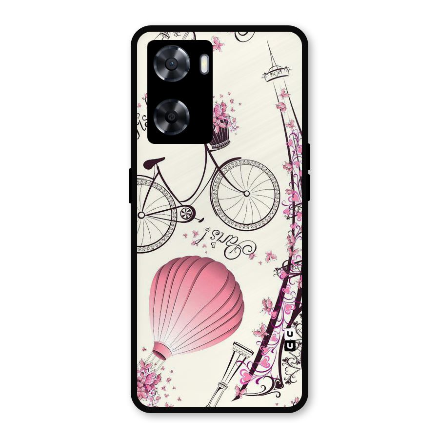 Flower Clipart Metal Back Case for Oppo A77