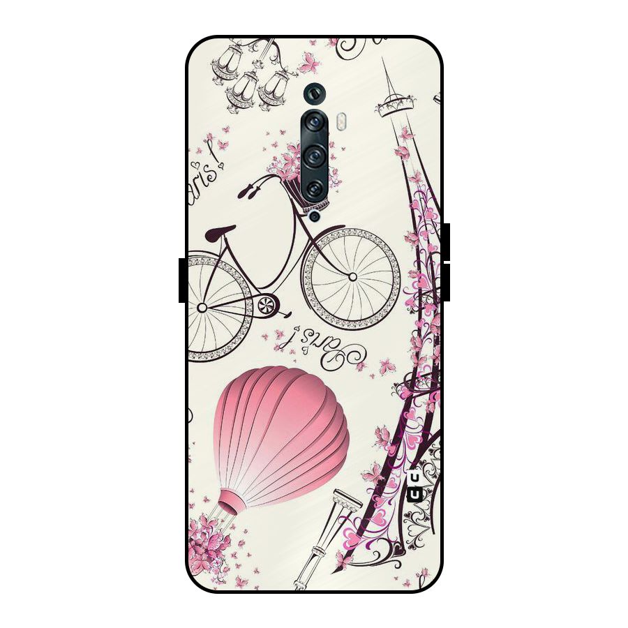 Flower Clipart Metal Back Case for Oppo Reno2 F
