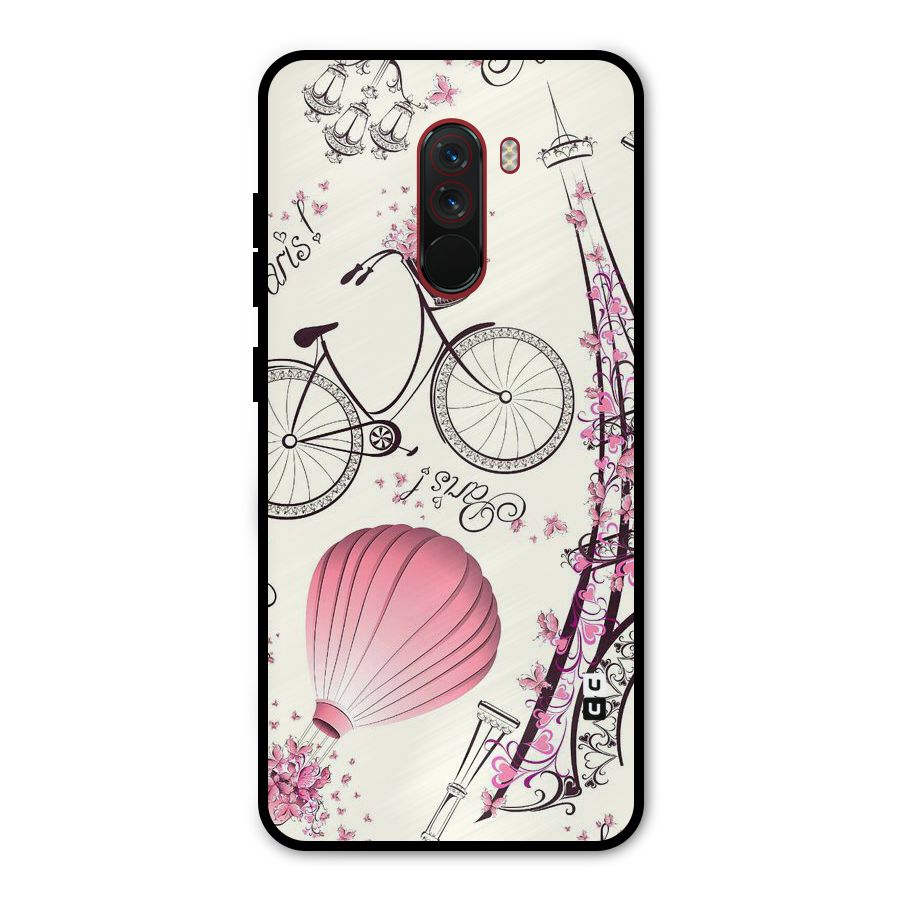 Flower Clipart Metal Back Case for Poco F1