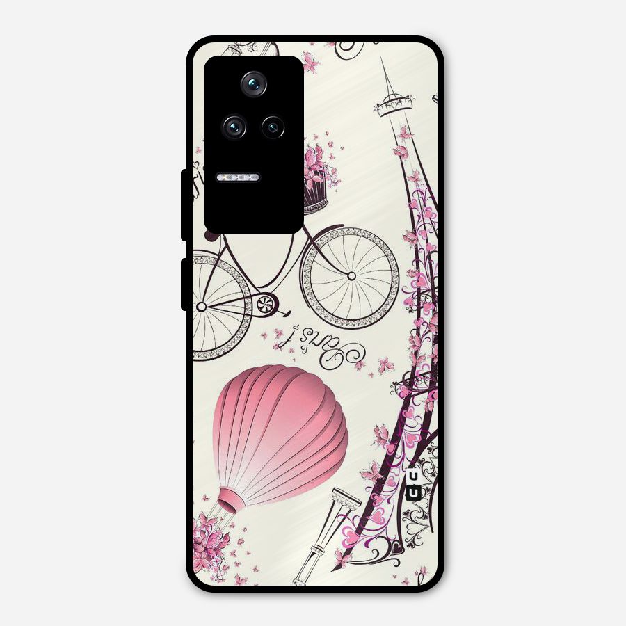 Flower Clipart Metal Back Case for Poco F4 5G
