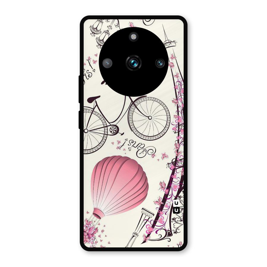 Flower Clipart Metal Back Case for Realme 11 Pro