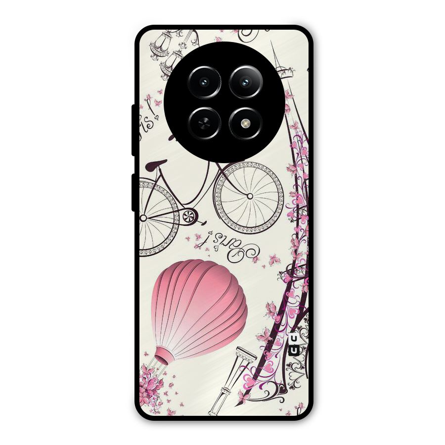 Flower Clipart Metal Back Case for Realme 12x 5G