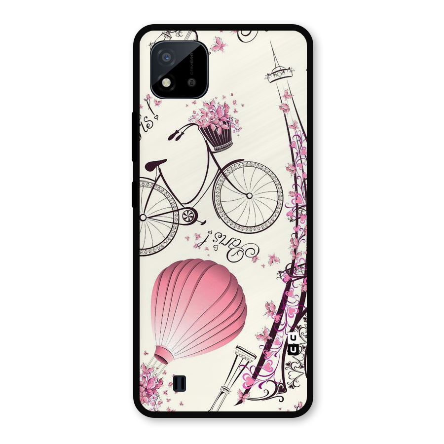 Flower Clipart Metal Back Case for Realme C11 2021