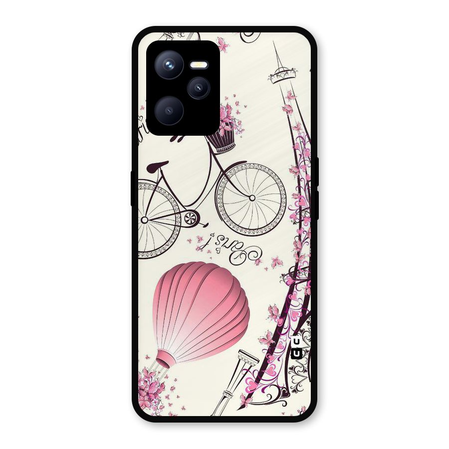 Flower Clipart Metal Back Case for Realme C35