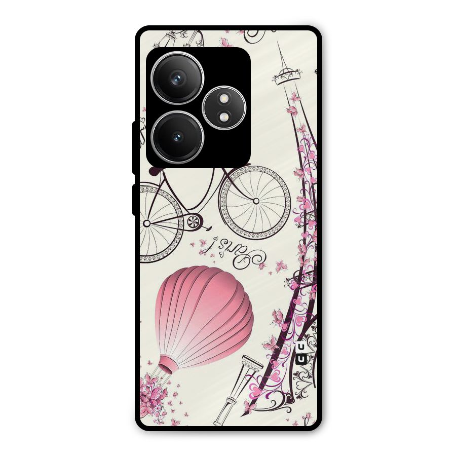 Flower Clipart Metal Back Case for Realme GT 6T