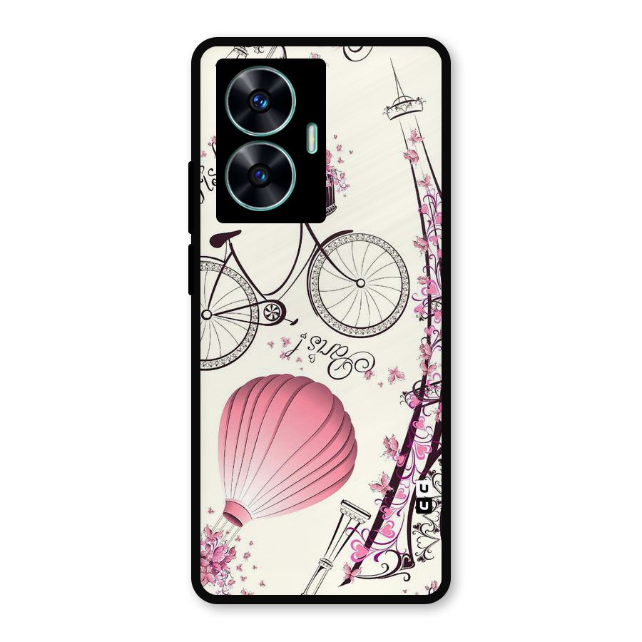 Flower Clipart Metal Back Case for Realme Narzo N55