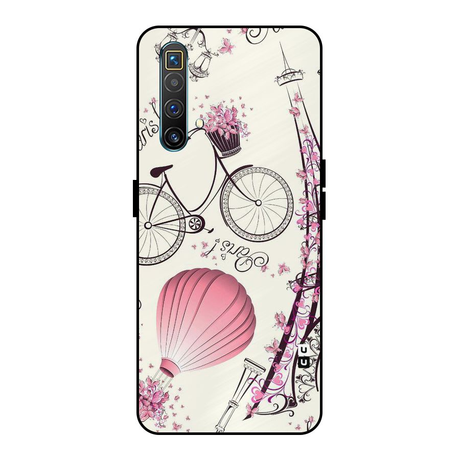 Flower Clipart Metal Back Case for Realme X3