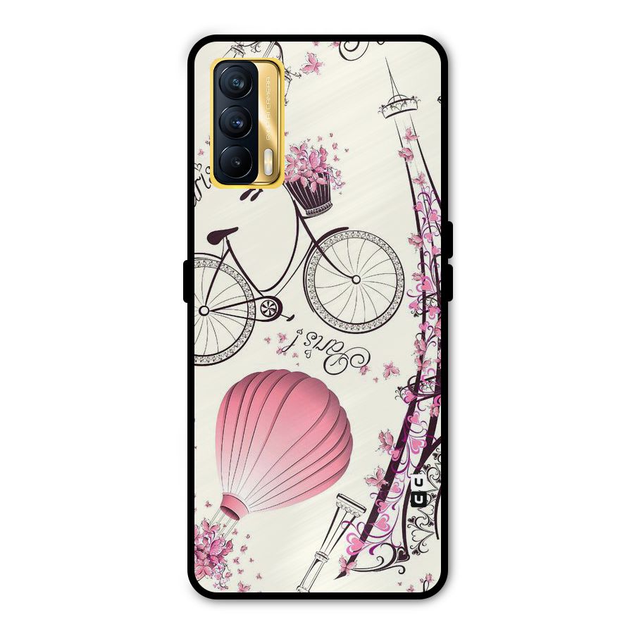 Flower Clipart Metal Back Case for Realme X7