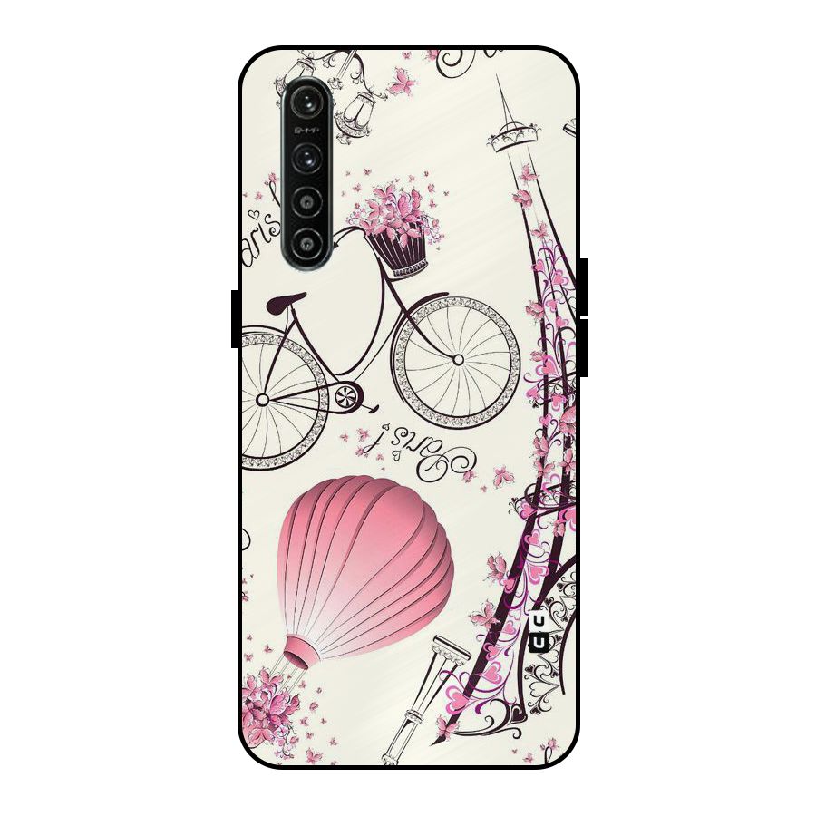 Flower Clipart Metal Back Case for Realme XT