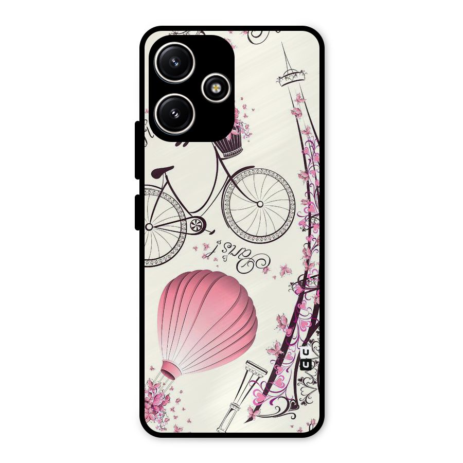 Flower Clipart Metal Back Case for Redmi 12 5G