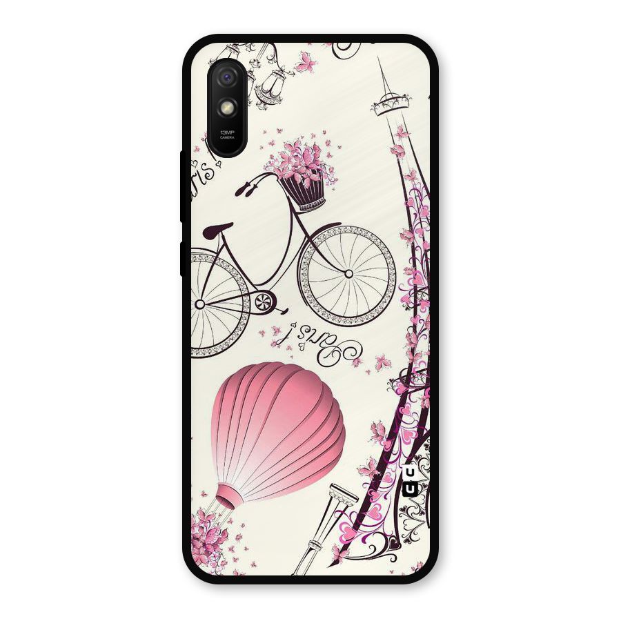 Flower Clipart Metal Back Case for Redmi 9a