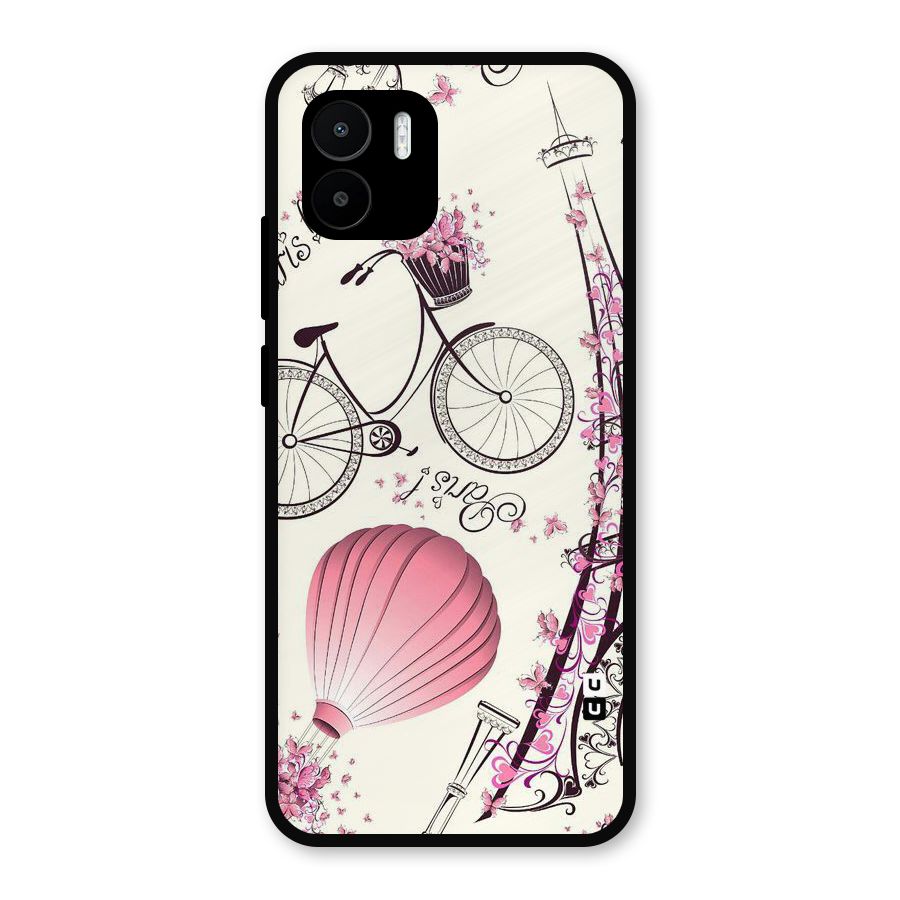 Flower Clipart Metal Back Case for Redmi A2