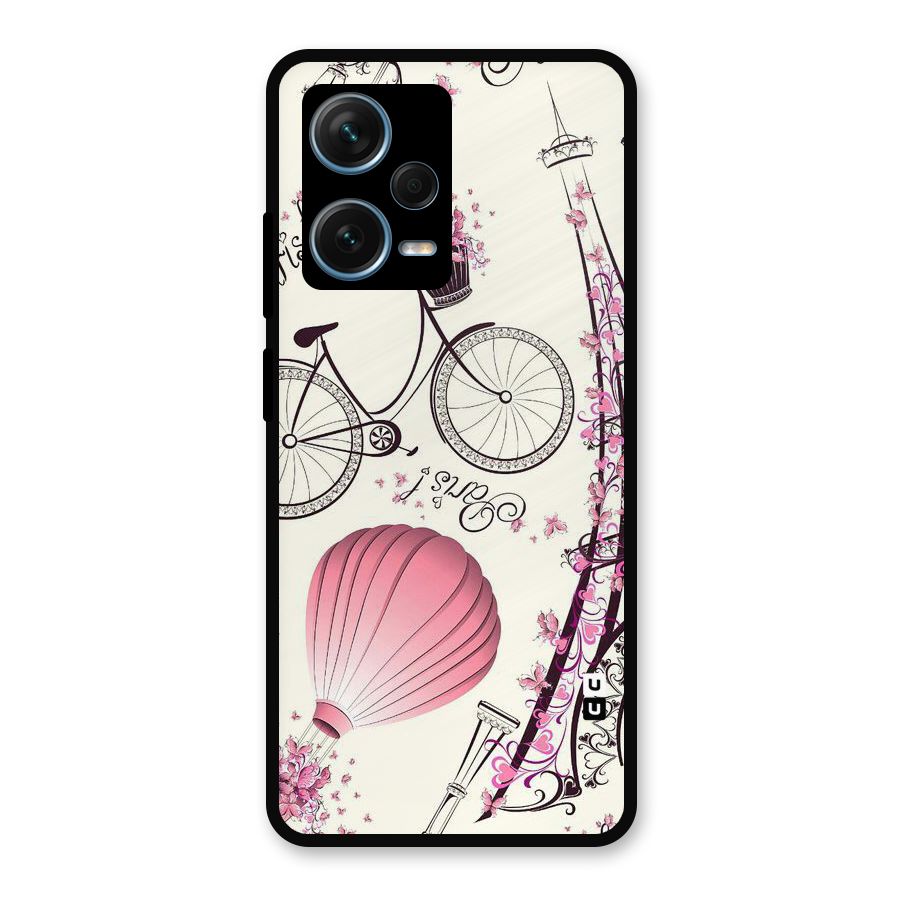 Flower Clipart Metal Back Case for Redmi Note 12 Pro Plus 5G
