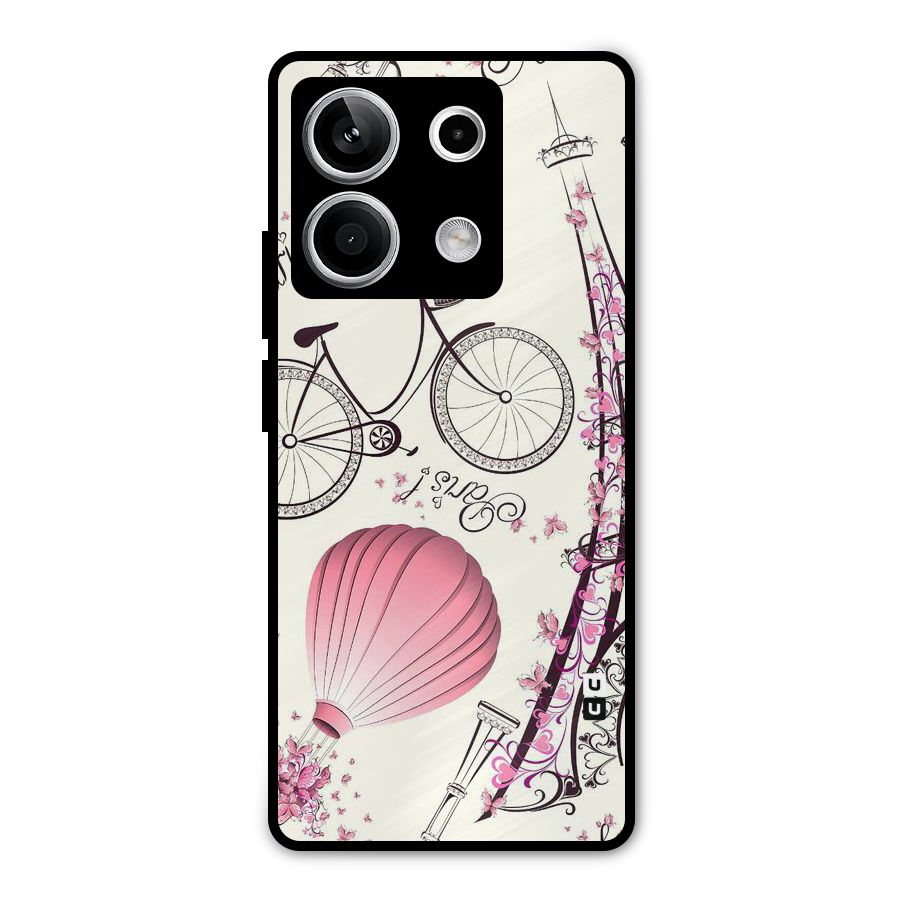 Flower Clipart Metal Back Case for Redmi Note 13 5G