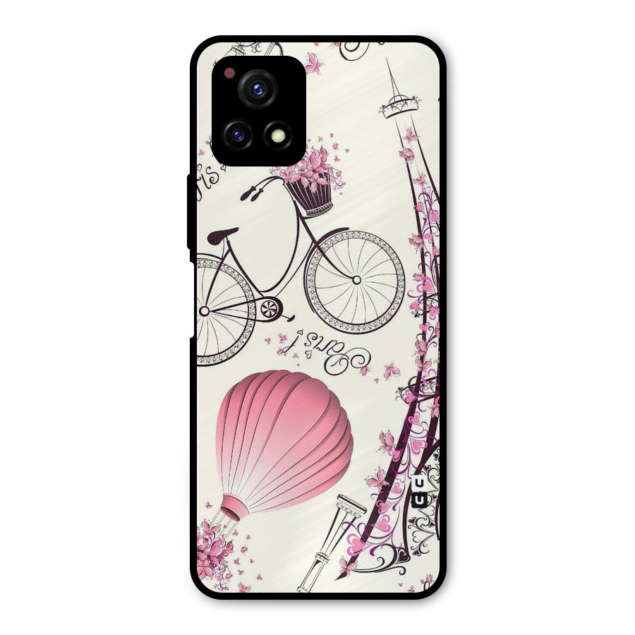 Flower Clipart Metal Back Case for Vivo Y72 5G