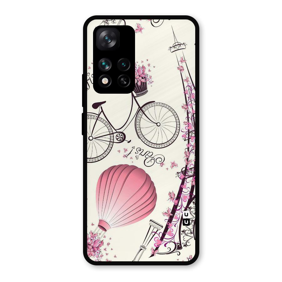 Flower Clipart Metal Back Case for Xiaomi 11i Hypercharge 5G