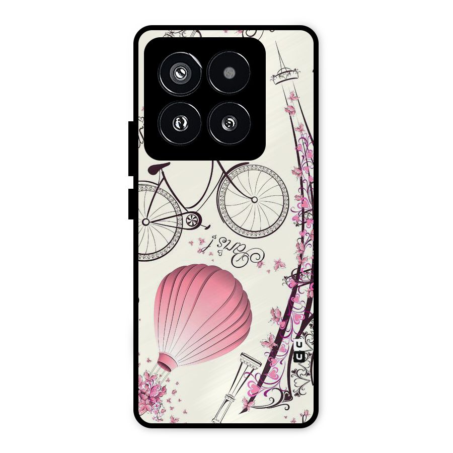 Flower Clipart Metal Back Case for Xiaomi 14 Pro