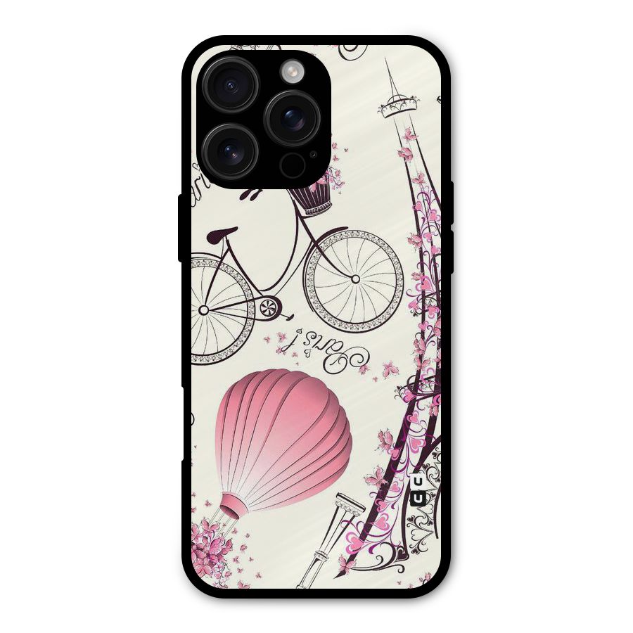 Flower Clipart Metal Back Case for iPhone 16 Pro Max