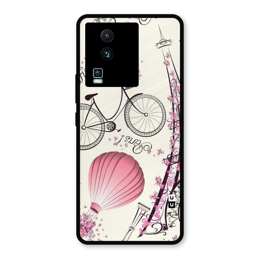 Flower Clipart Metal Back Case for iQOO Neo 7
