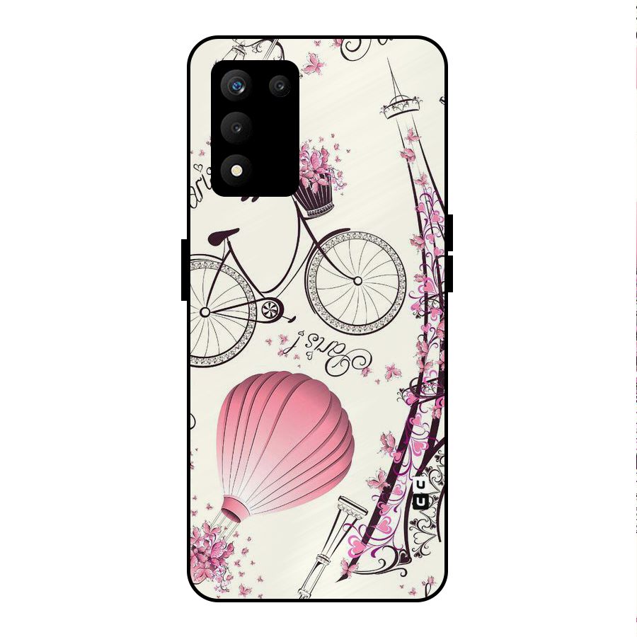 Flower Clipart Metal Back Case for realme 9 5G SE