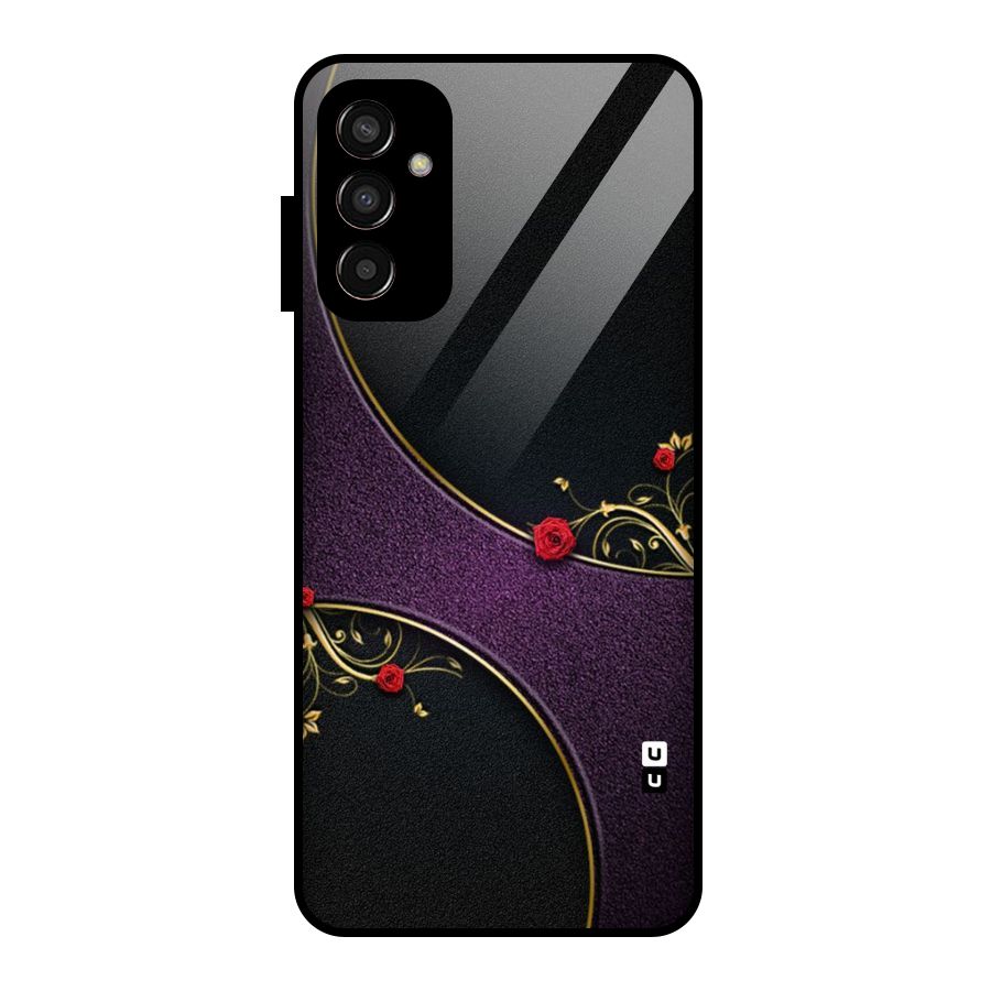 Flower Curves Glass Back Case for Galaxy F13