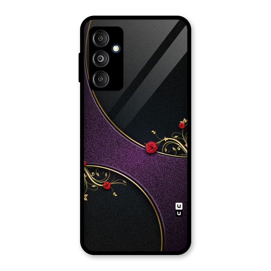Flower Curves Glass Back Case for Galaxy M14 5G