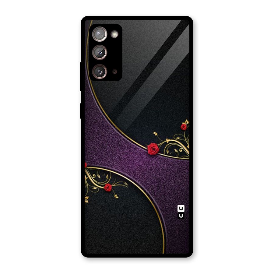Flower Curves Glass Back Case for Galaxy Note 20