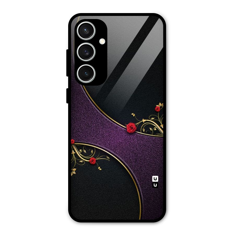 Flower Curves Glass Back Case for Galaxy S23 FE