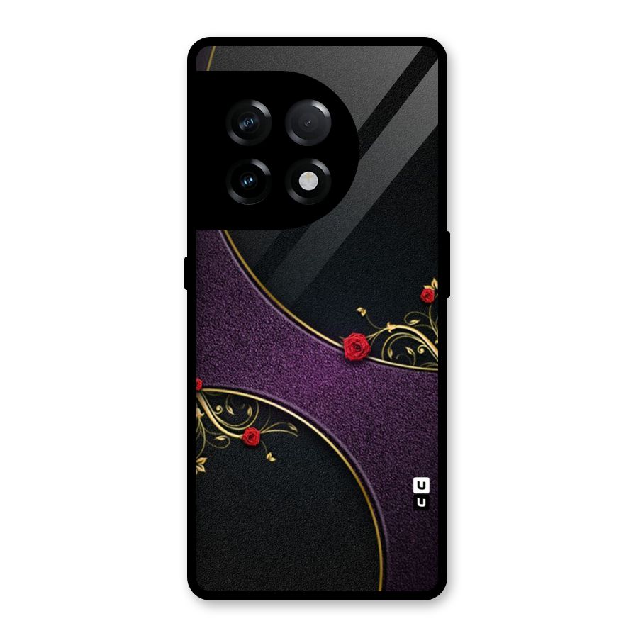 Flower Curves Glass Back Case for OnePlus 11R
