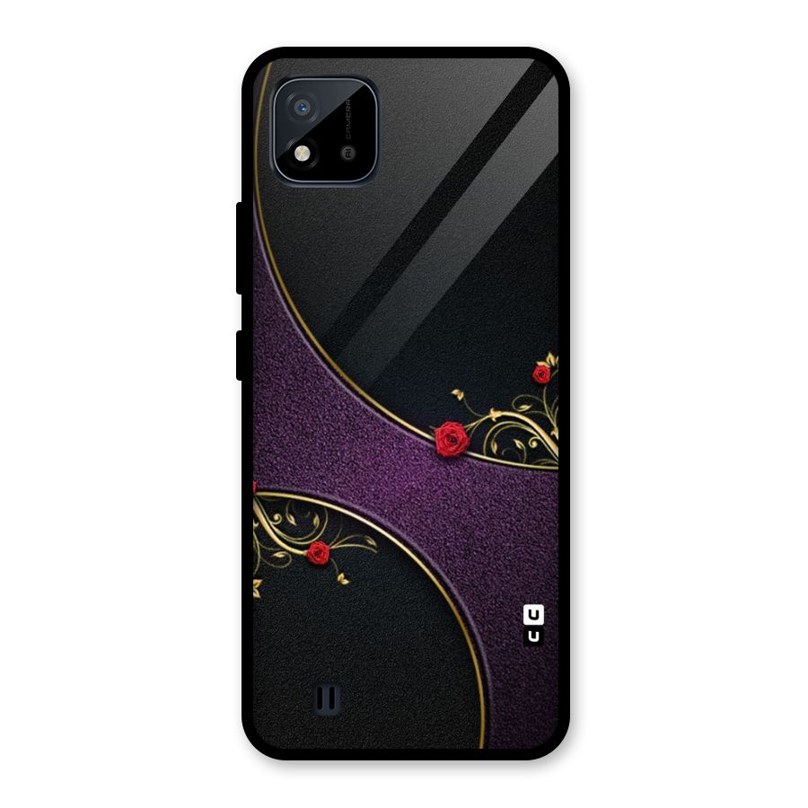 Flower Curves Glass Back Case for Realme C11 2021