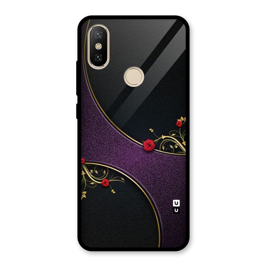 Flower Curves Glass Back Case for Redmi A2