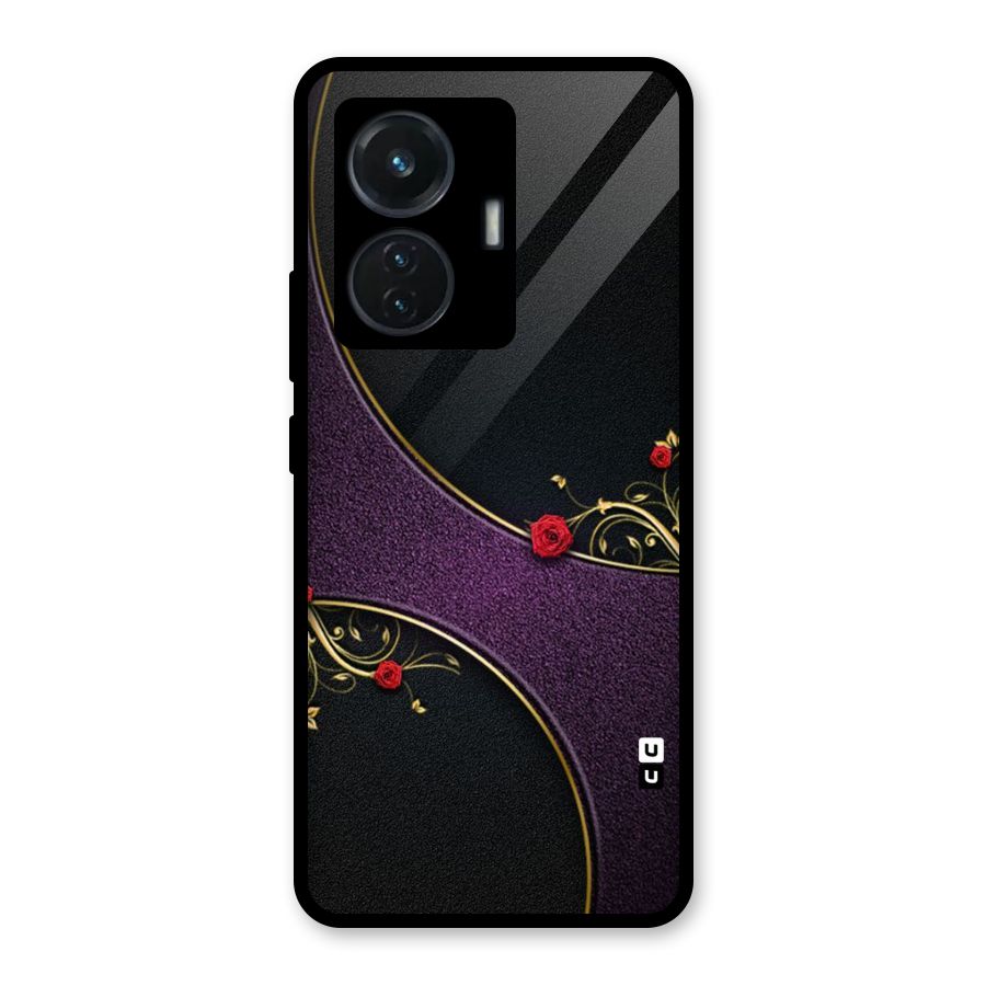 Flower Curves Glass Back Case for Vivo T1 44W