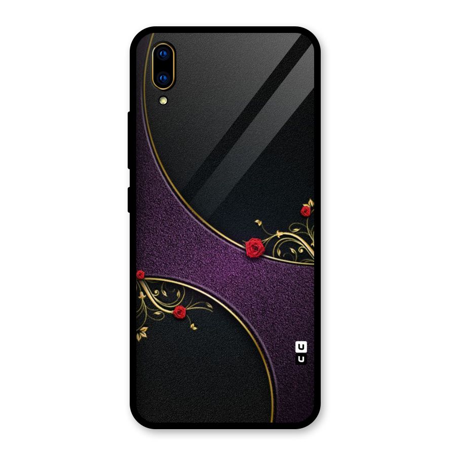 Flower Curves Glass Back Case for Vivo V11 Pro