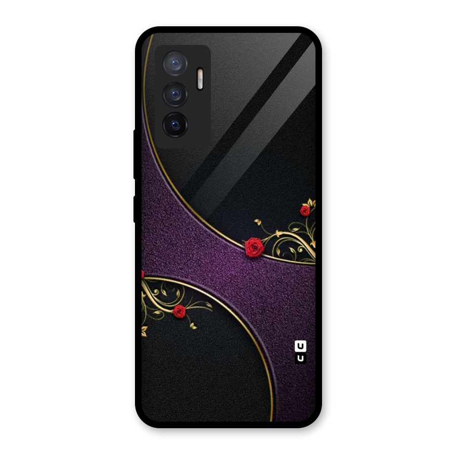 Flower Curves Glass Back Case for Vivo V23e
