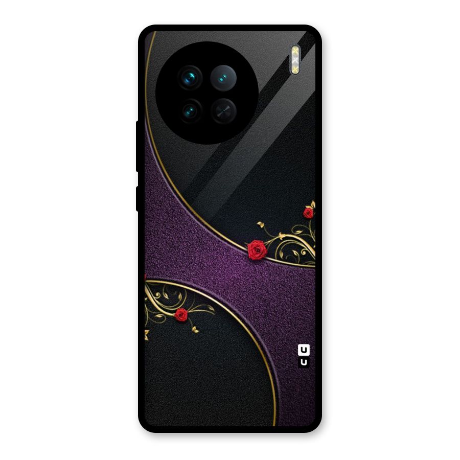 Flower Curves Glass Back Case for Vivo X90