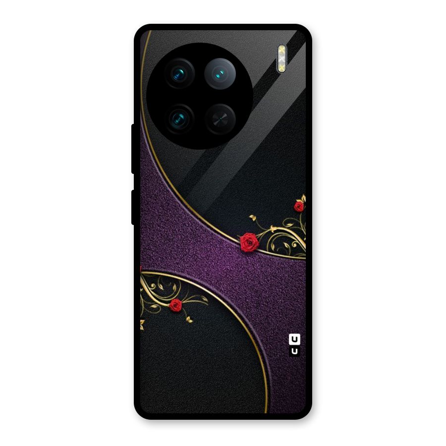 Flower Curves Glass Back Case for Vivo X90 Pro