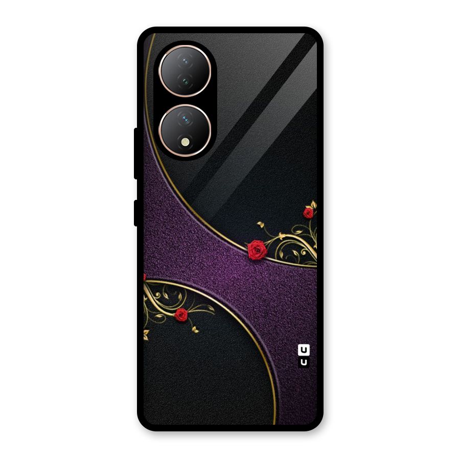 Flower Curves Glass Back Case for Vivo Y100A
