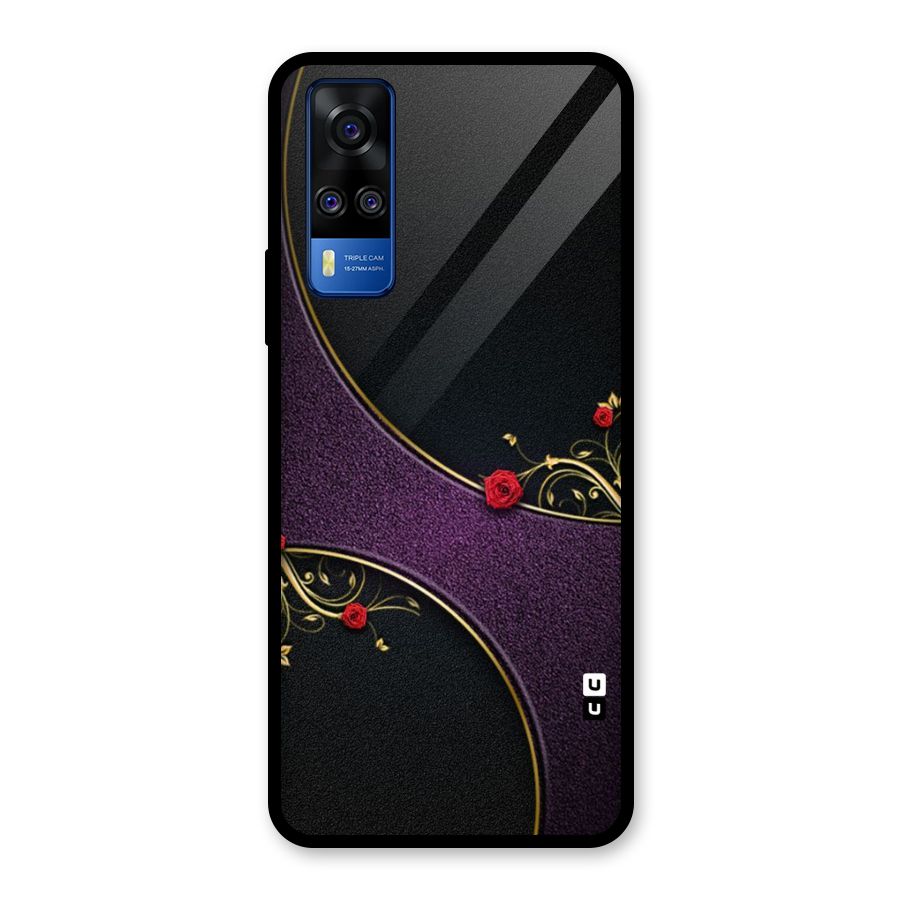 Flower Curves Glass Back Case for Vivo Y31