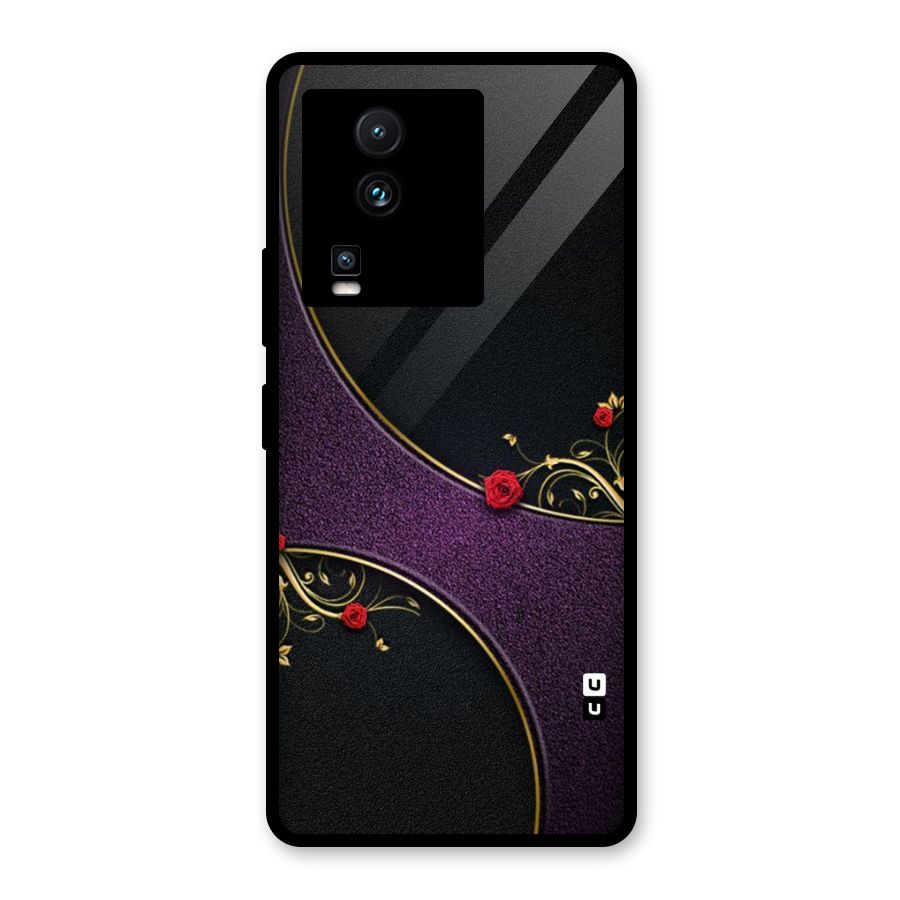 Flower Curves Glass Back Case for Vivo iQOO Neo 7 Pro